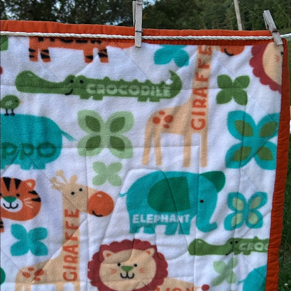 Handmade Baby to Toddler Quilt Reversible Sensory Tummy Time Fleece 36
